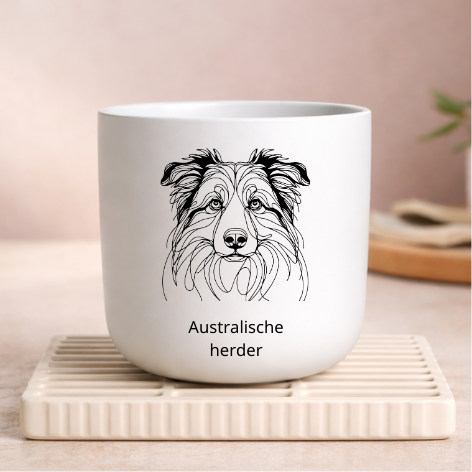 Kaars met afbeelding hond